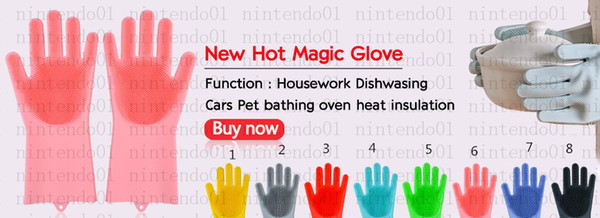 Magic Glove Silicone Dish Washing Kitchen Accessories Household Scrubber Multipurpose Kitchen Bathroom Tools Pet Hair Cleaning Tools