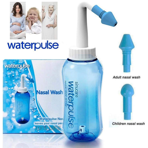 Waterpulse Neti Pot Nasal Wash Bottle Nose Cleaner & Sinus Irrigation System Neti Pot 300ml 10oz Nasal Wash Device Nasal Cleanse Nose Irriga