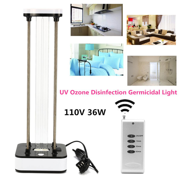 Integrated UVC Germicidal Sterilization CFL Lamp 36W 110V Disinfection light Remote Timing Contol Ozone Ultraviolet Lamp