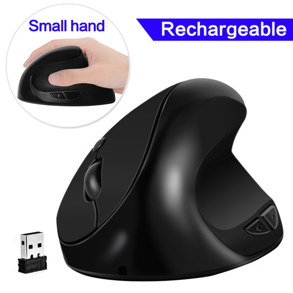 Ergonomic Vertical Mouse 2.4G Rechargeable Silent Optical Wireless Vertical Mouse with USB Receiver 3 Adjusted DPI 6 Buttons