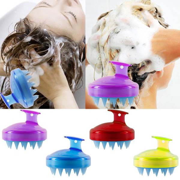 Silicone Head Body Shampoo Scalp Massage Brush Comb Hair Washing Comb Shower Brush Bath Spa Slimming Massage Brush