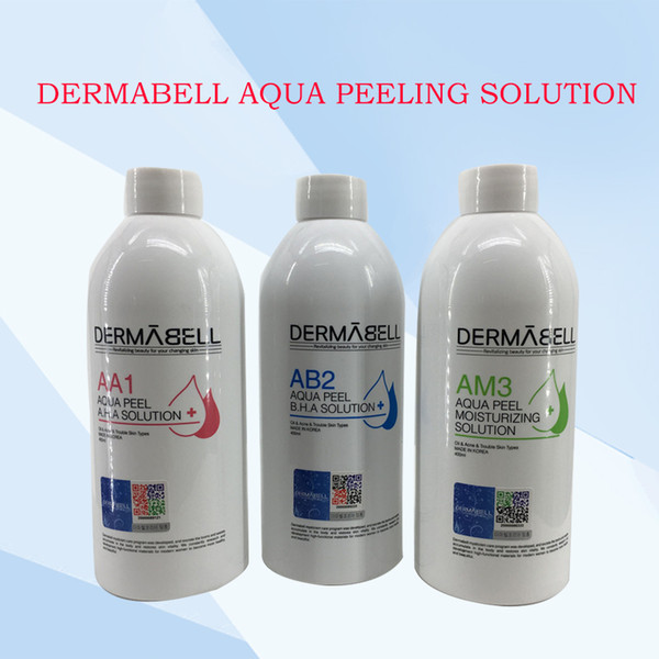 DERMABELL Aqua Peeling Solution AA1 AB2 AM3 400ml Per Bottle Aqua Facial Serum Hydra Facial Serum For Normal Skin