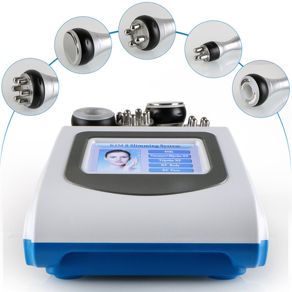 5-1 Ultrasonic Liposuction 40k Cavitation Fat Burning Biopolar RF Face Care Vacuum Body Slimming Machine Spa