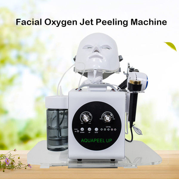 New design 5 In 1 Hydradermabrasion Ultrasonic RF BIO Cold Hammer Oxygen Spray Led Mask Face Lifting Skin Tightening Hydra Facial Machine