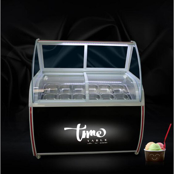 CE approved display cabinet glass food Freezer manual popsicle showcase 8 round barrels or 10 square barrels ice cream display cabinet