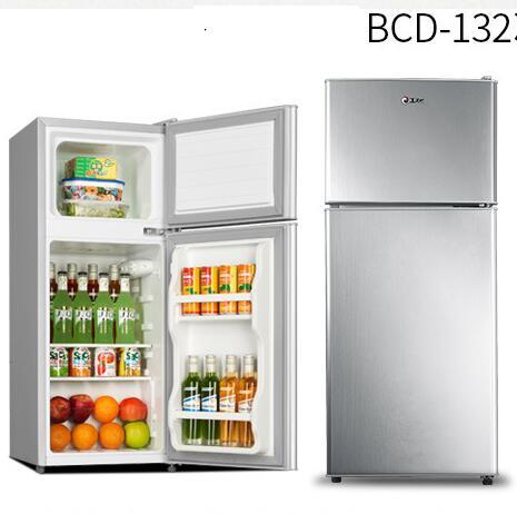 BCD-132 Refrigerator double door household refrigerator energy-saving silent dormitory refrigerator mini cool box portable frozen box