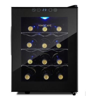 SC-12A JP Family Hotel Guest Room Button Temperature Constant Wet Electronic Red Wine Cabinet