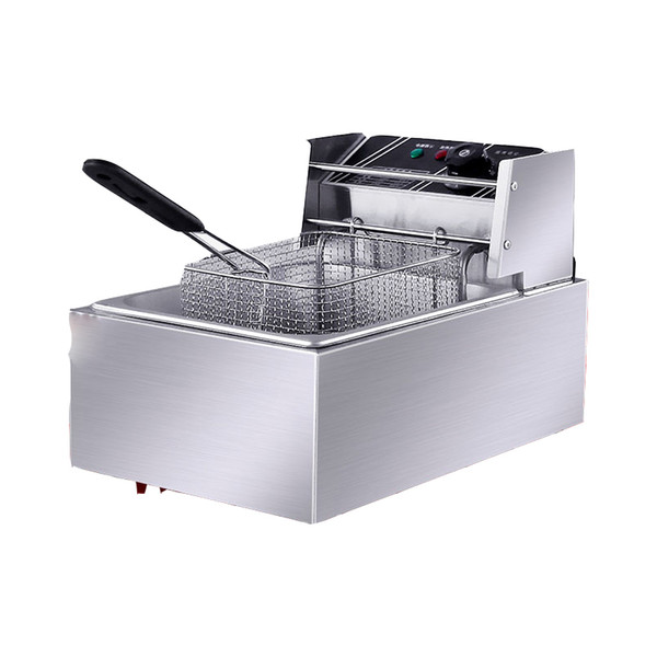 Table Counter Top Automatic Commercial Stainless Steel one tank one basket 6L Electric Deep Fryer for Sale