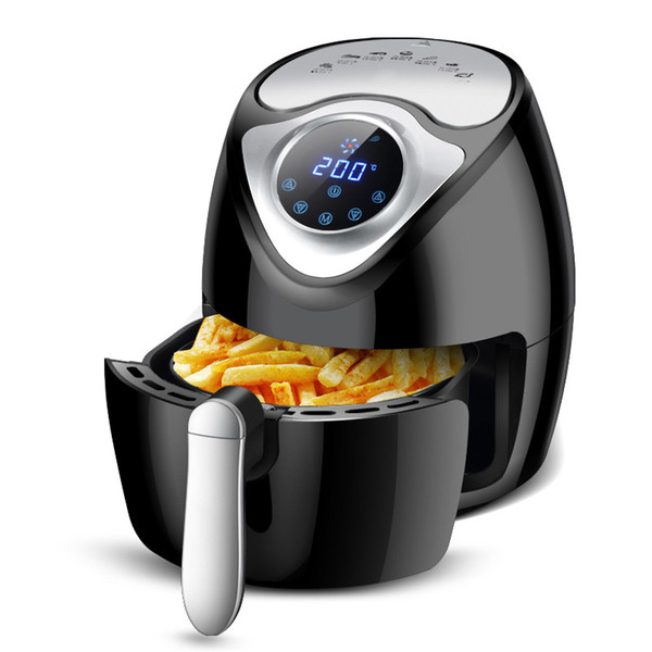 CUKYI 2.6L Smart Oil Free Electric Deep Fryer Fritadeira Eletrica Chips Fries Machine Cake Maker Beef Meat Cooker 220V