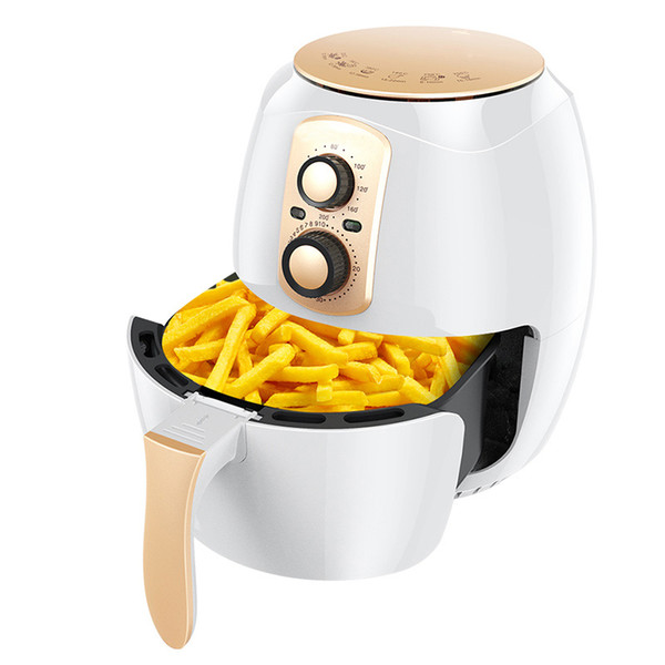 CUKYI 220V 1400W Oil Free Electric Fryer 3.8L Automatic French Fries Machine Health Food Cooking Pot Electric Baking Oven