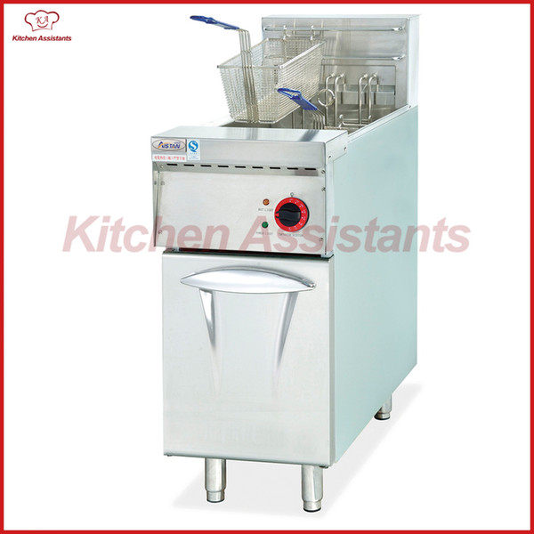 DF26 1 electric free standing vertical oil fryers with 1 tank 2 baskets