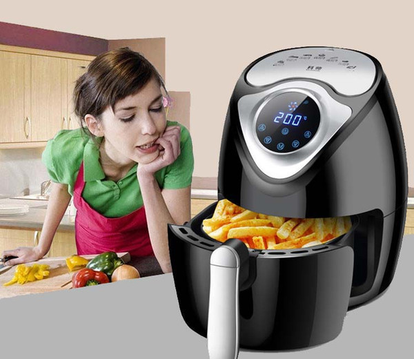 Air Fryers Electric Deep Fryer with Cookbook Oil Free Smokeless Multifunctional French Fries Machine Air Fryer Non-stick Roast Grill 1300W