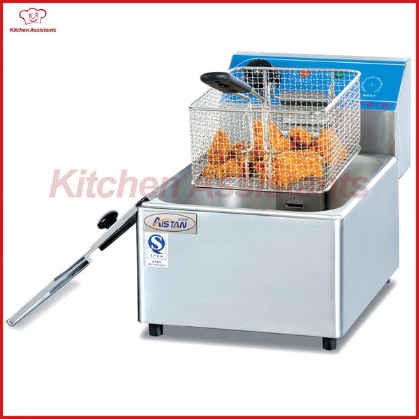 DF6L counter top electric deep oil fryer chip chicken fryer with 1 tank 1 basket for home commertical kitchen snake potato fryer