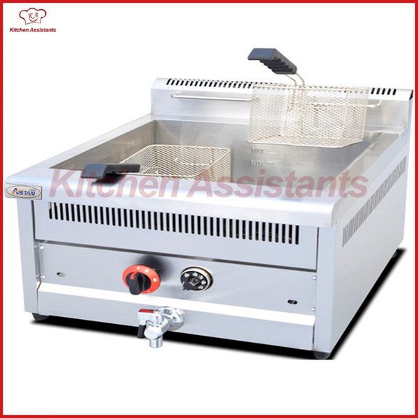 GF73A Gas Temperature-controlled Fryer With temperature control(1 tank 2 baskets)