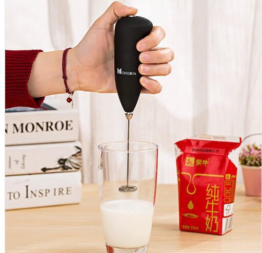 High quality mixer mini electric foamer creative stainless steel household egg beater fancy coffee bubbler milk mixer