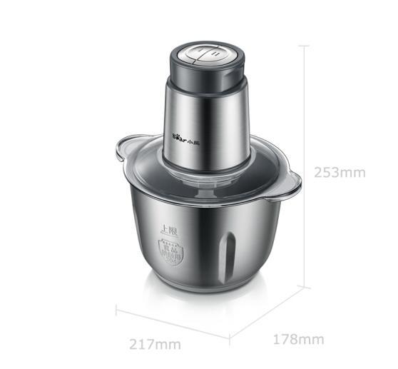 Bear Meat Grinder Home Electric Stainless Steel Multi-function Food Machine Stuffing Machine Stuffing Machine Mixer 220v QSJ-B03L5 2L