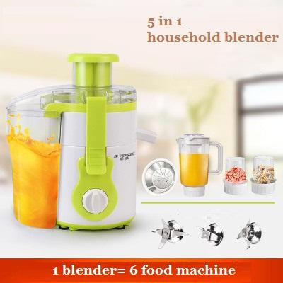 5 in 1 Multi-function Food processor Househould juicer mixer 1500ML juice smoothie minced meat dry grinding soybean milk blender