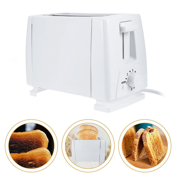 Portable Household 2 Slice Plastic Electric Bread Toaster Breakfast Maker Mini Household Breakfast Baking Bread Machine Automatic TB