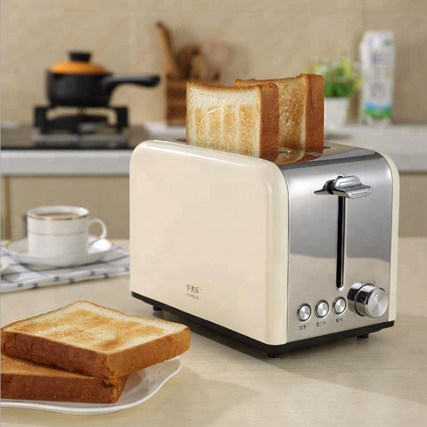 High Quality Stylish Stainless steel 2 slice toaster for home Breakfast Bread Maker Automatic toast makers