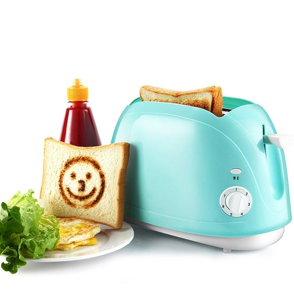 DMWD 750W Home Automatic Toaster 2 Slice Bread Baking Machine Breakfast Maker Sandwich Bread Slice Toaster Blue 220V