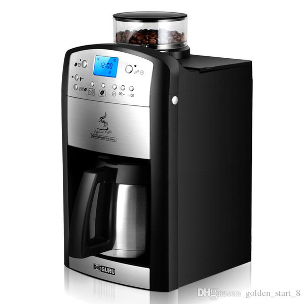 DCM-208 Full Automatic American Coffee Maker Household Office 1- 10 Cups Coffee Machine Grinding Beans Timing Coffee Machine