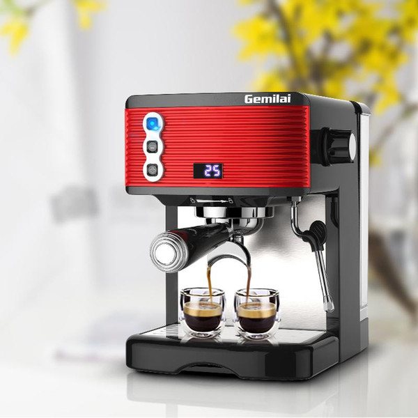 Household Semi-automatic Coffee Maker American Espresson Coffee Machine For Home /Office /Coffee Bar 1.7L 15Bar