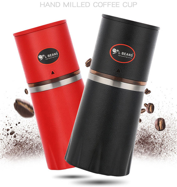 2018 Coffee Grinding Cup Hand Grinders Travel Grinder Cup One-piece Portable Hand Punch Multi-function Coffee Machine DHL shipping