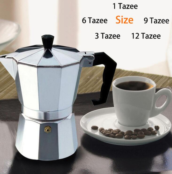 Aluminum 1cup/3cup/6cup/9cup/12cup Italian Stove top/Moka espresso coffee maker/Percolator pot tool free shipping