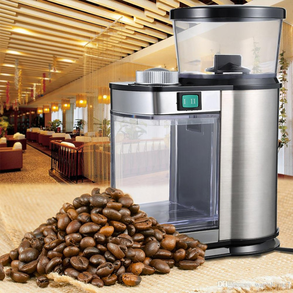 Household Gustino Electric Coffee Grinder Bean Coffee Maker Grinding Machine Stainless Steel Shell Multifunction Household Coffee Grinder TB