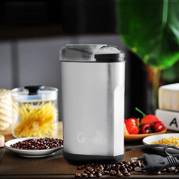 Household Gustino Household Portable Electric Coffee Grinder AC 220 - 240V 200W Stainless Steel Powerful Coffee Bean Grind Machine TB