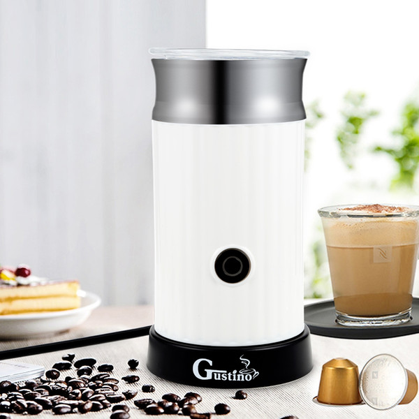 Household Gustino Automatic Cappuccino Coffee Maker Electric Milk Bubble Machine Milk Frother Foamer Cup Heat Latte Hot Foam Maker Warmer TB