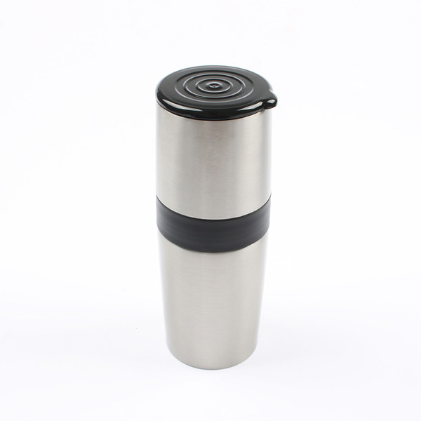 DMWD Multifunctional Portable Coffee Maker Manual Coffee Grinder Stainless Steel Vacuum Cup For Travel Adjustable Coarse Fine