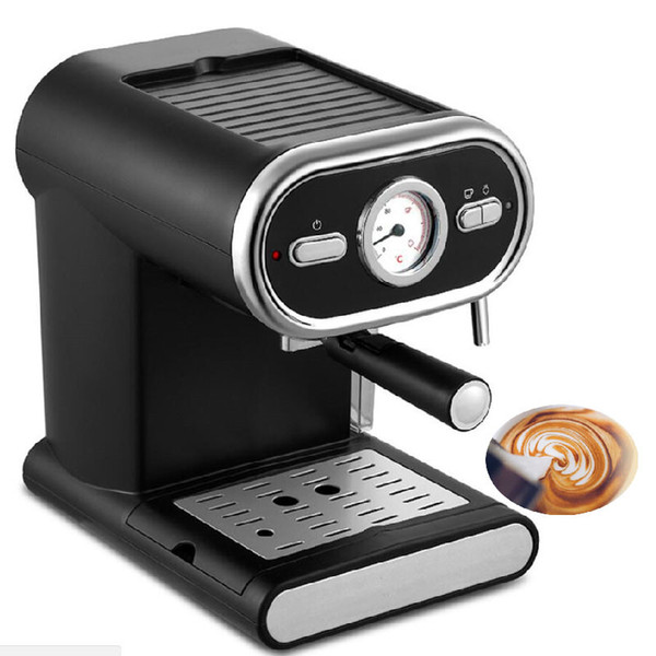 FREE SHIPPING Double Cup Sliding Flow Design Household Visual Temperature Semi-automatic Italian Coffee Machine 1000W Coffee Maker