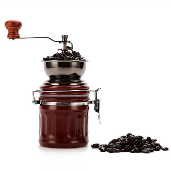 Ceramic Hand Mill Household Coffee Gromding Machine Small Bean Mill Hand-operated Coffee Maker Machine Matching as Gift