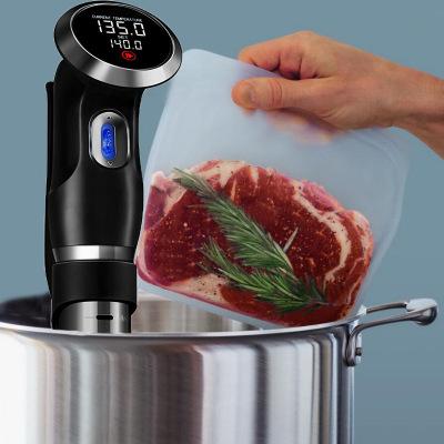 Sous Vide Temperature Vacuum Slow Food Cooker 1500W Immersion Circulator-LCD Digital Timer Display Stainless Steel