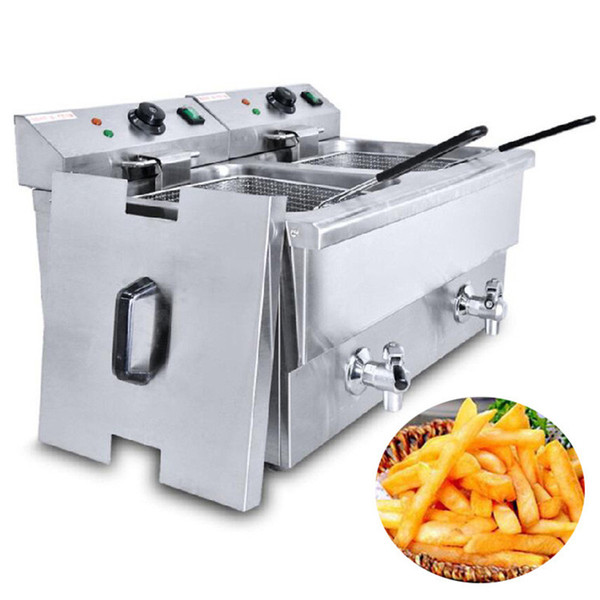 Commercial Deep Fryer Stainless Steel French Fries Machine Fried Chicken Donut Fish Chicken Churros Deep Fryer