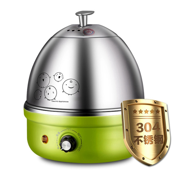 DMWD 220V 304 Stainless Steel Electric Egg Boiler Multifunctional Breakfast Egg Cooker Food Heater Automatic Power Off 4 Colors