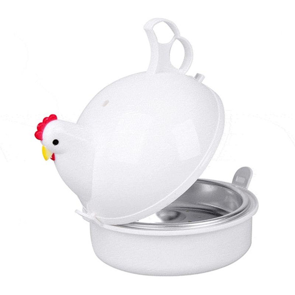 4 Egg Boiler Eggs Steamer Chicken Shaped Microwave Cooker Novelty Kitchen Household Egg Boilers Steamer Home Kitchen Tool