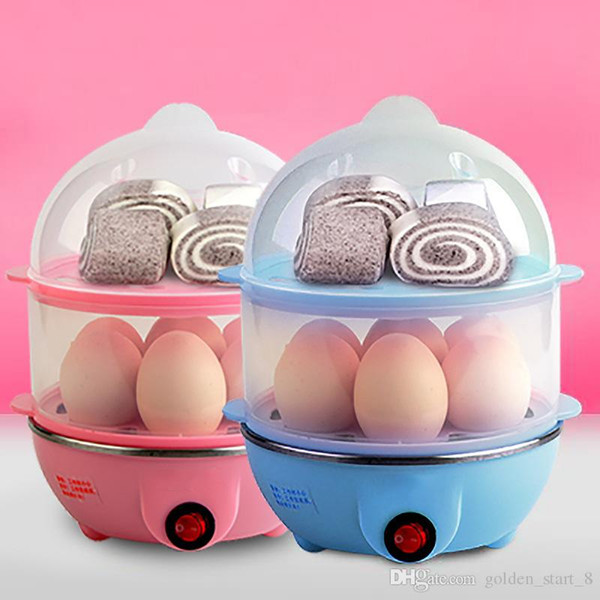 Multi-function Electric Egg Cooker for up to 7 Eggs Double Layer Cooker Boiler Steamer Cooking Tools Kitchen Utensil