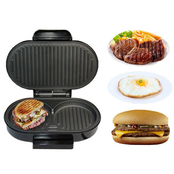 DMWD Home Mini Panini Sandwich Machine 220V Electric Griddle Hamburger Maker Steak Frying Pan Eggs Cooker 750W