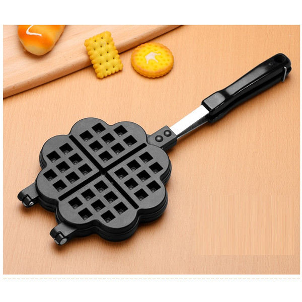 DMWD DIY Heart Shape Waffle Makers for Kids Cake Mould Metal Waffle Mould Bakeware Set Nonstick Baking Mold Set