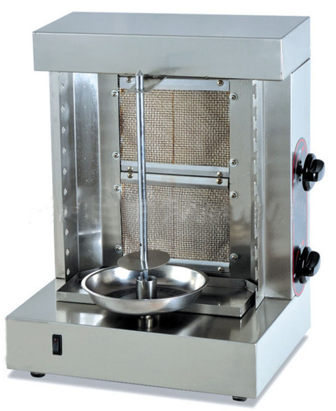 KBM-25A two burners shawarma machine doner kebab machine Mini Gas Kebab machine with Two Gas Burners LLFA