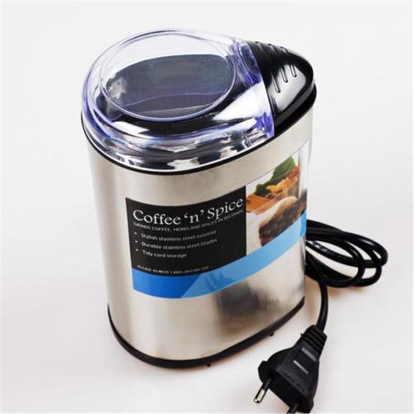 Stainless Steel Electric Grinder Small Household Commercial Coffee Beans Grinding Machine 220V EU Plug Milling Grinder