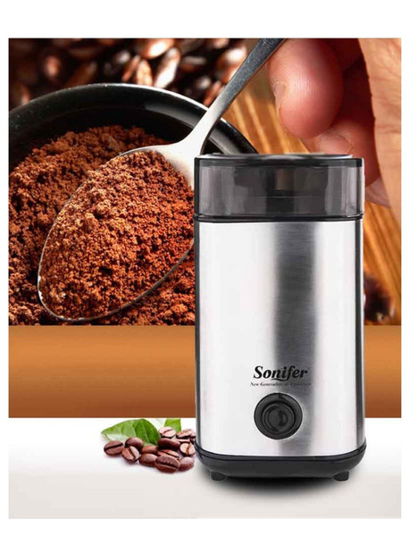 CKV-34 free shipping Mix and Match Welcome 220V Mini Electric Coffee Grinder maker Stainless Steel Beans Mill Herbs Nuts Sonifer