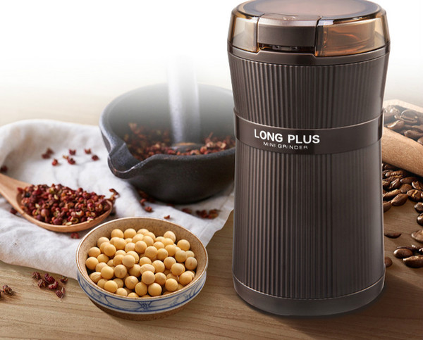 220V 200w Brown color Coffee beans Grinder 60g capacity 304 stainless steel+ABS shell Grain mill 91x170mm