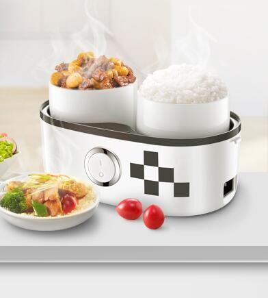 Electric lunch box single layer insulation heating cooking ceramic lunch box mini pluggable heating rice cooker