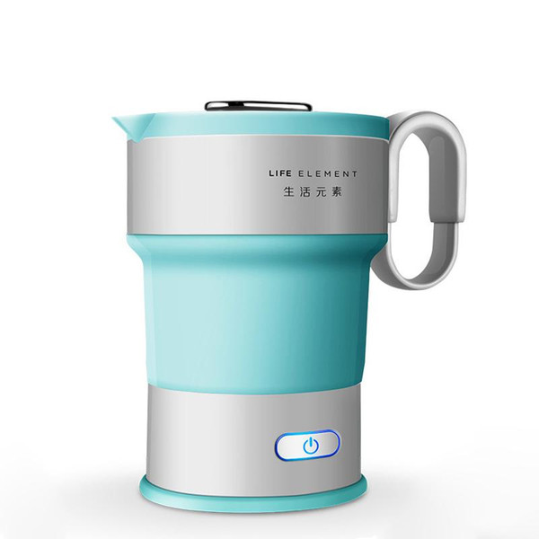 220V Portable Electric Kettle Folding Travel Silicone Kettle Camping Water Boiler Home Office Mini Kettle 600ml