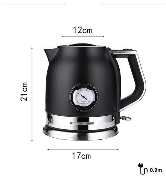 CKV-26 1.8L Colorful 304 Stainless steel Electric Kettle With water temperature meter 1500W Household 220V Quick Heating Electric Boili