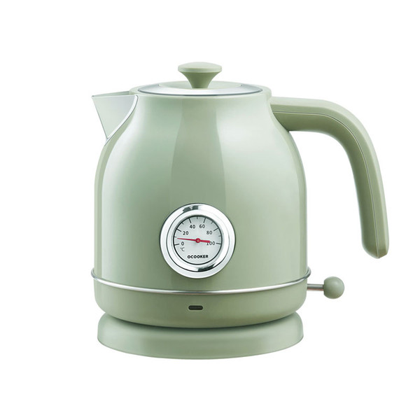 220V 1.7L 1800w White/Green Food grade 304 stainless steel Electric kettle Automatic to power off with Thermometer 238x180x220mm