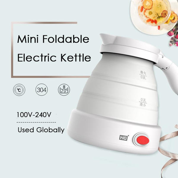 Portable Electric Kettle 700W Silicone Foldable Outdoor Travel Camping Water Boiler 100V-240V Voltage Home Electric Appliances